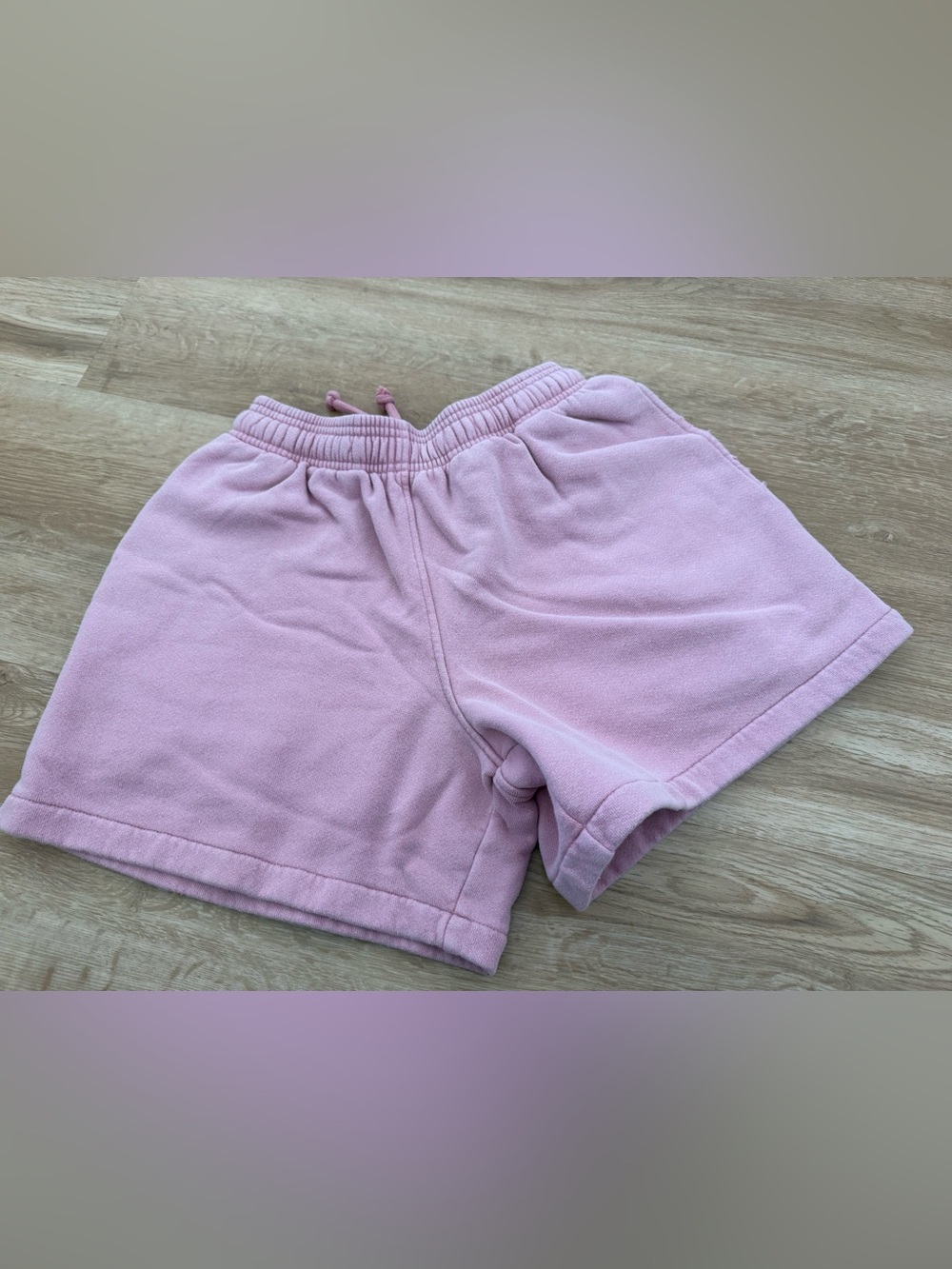 Yellow Label Pink Cozy Fleece Shorts with Elastic Waist